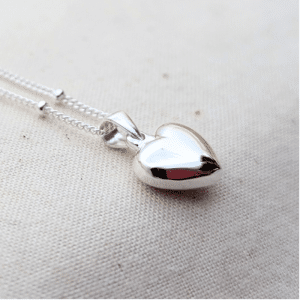 silver heart necklace