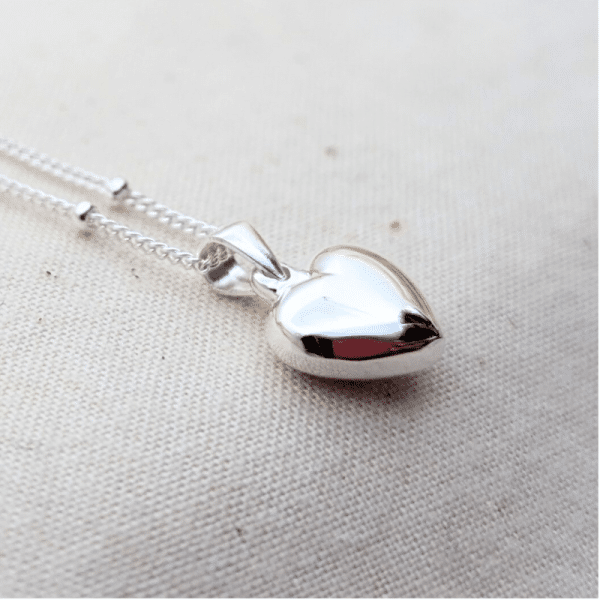 silver heart necklace