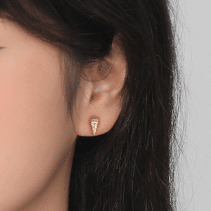 Alternative view of Gold Ice Cream Cone Studs