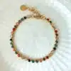 Rainbow Stone Gold Bracelet